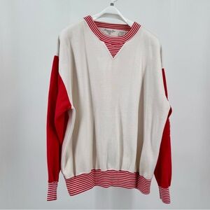 Vtg Men’s Christian Dior Monsieur Dior Sport Red White Crewneck Sweatshirt Sz XL